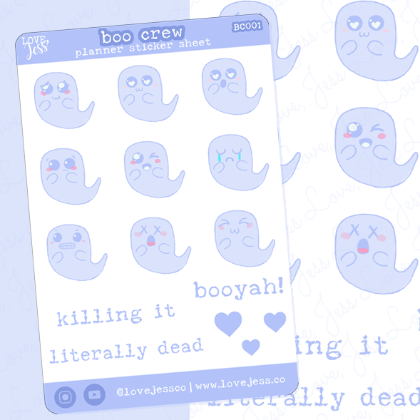 Boo Crew Planner Sticker Sheet