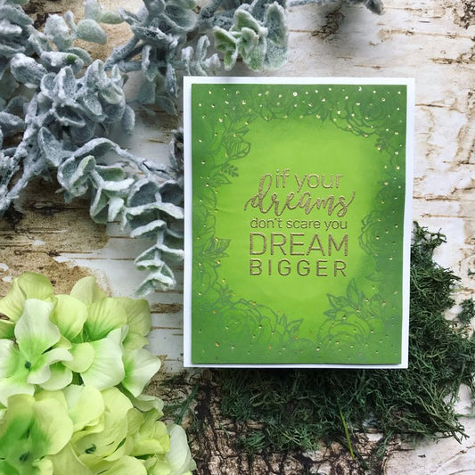 Dream Bigger Green Greeting Card