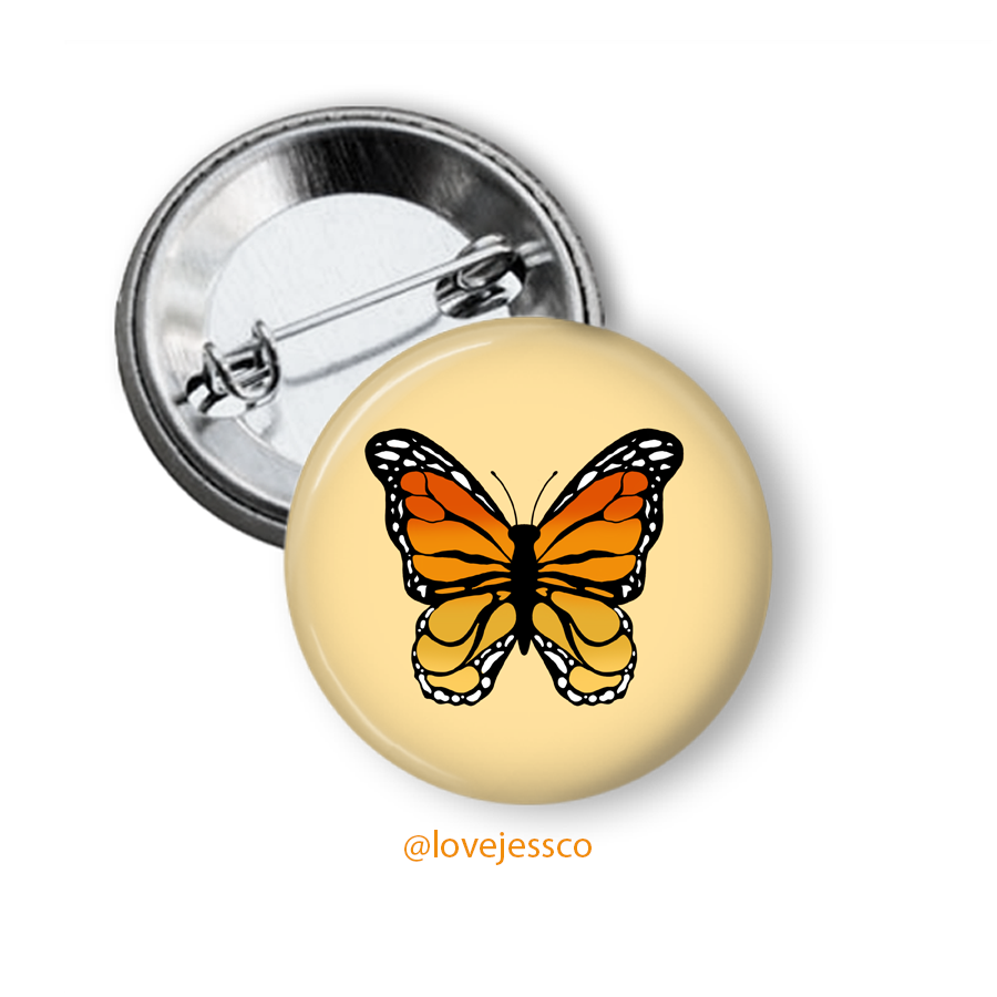 Monarch Pinback Button