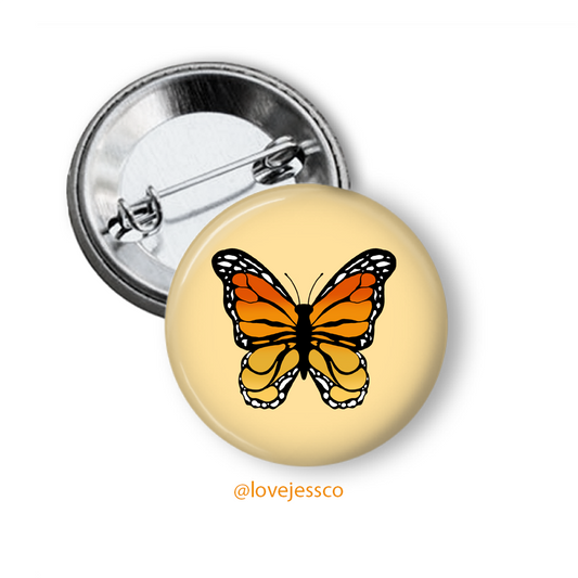 Monarch Pinback Button